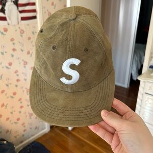 Olive Green Cap with White 'S' Logo